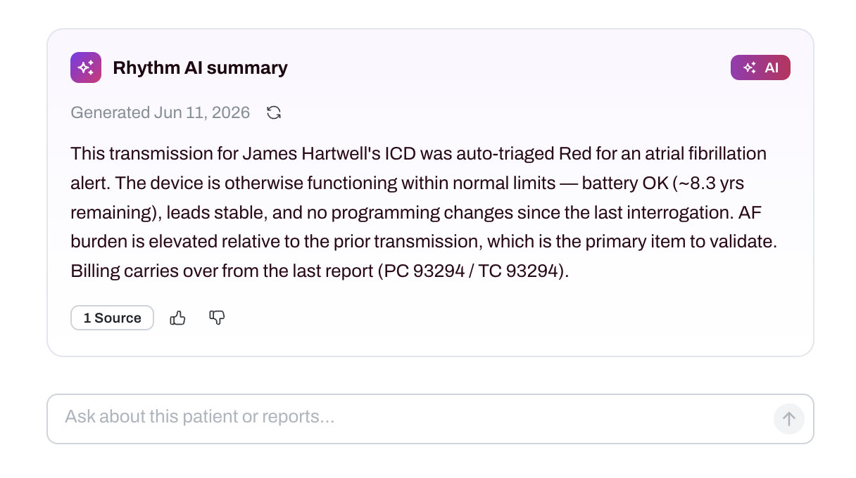 AI-generated alert summary surfacing what needs attention